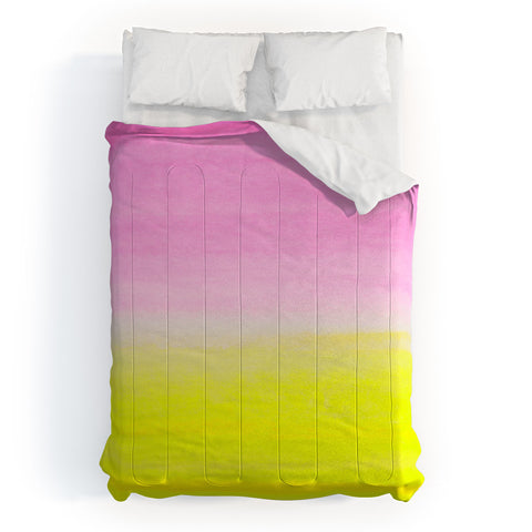 Rebecca Allen When Pink Met Yellow Comforter
