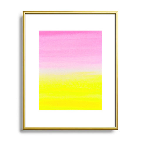 Rebecca Allen When Pink Met Yellow Metal Framed Art Print