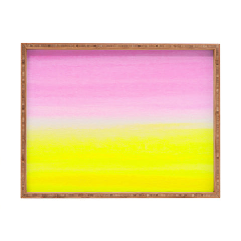 Rebecca Allen When Pink Met Yellow Rectangular Tray