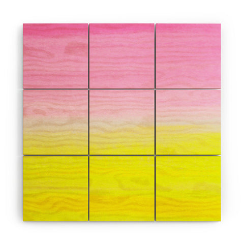 Rebecca Allen When Pink Met Yellow Wood Wall Mural