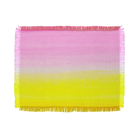 Rebecca Allen When Pink Met Yellow Throw Blanket
