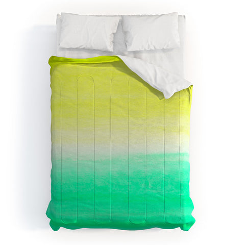 Rebecca Allen When Yellow Met Turquoise Comforter