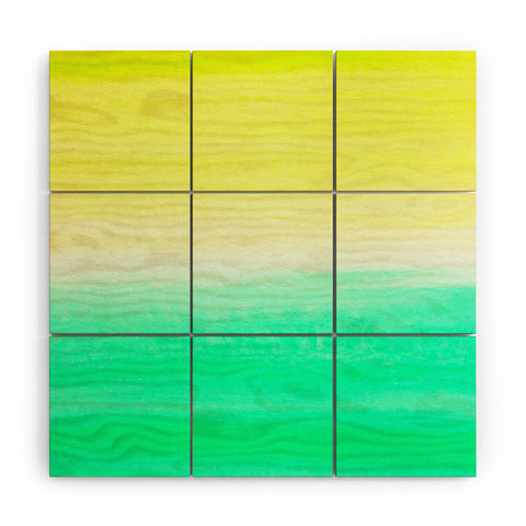 Rebecca Allen When Yellow Met Turquoise Wood Wall Mural