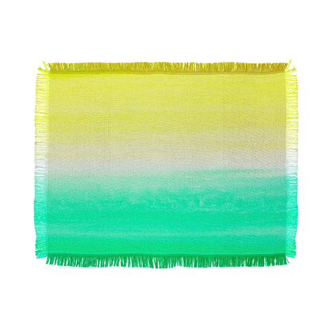 Rebecca Allen When Yellow Met Turquoise Throw Blanket