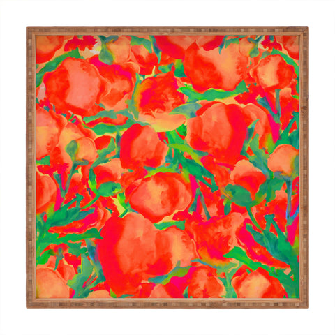 Rebecca Allen Where The Wildflowers Grow Square Tray