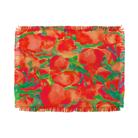 Rebecca Allen Where The Wildflowers Grow Throw Blanket