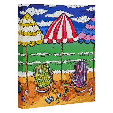 Renie Britenbucher 3 Beach Umbrellas Art Canvas