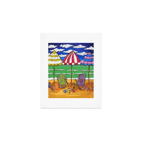 Renie Britenbucher 3 Beach Umbrellas Art Print