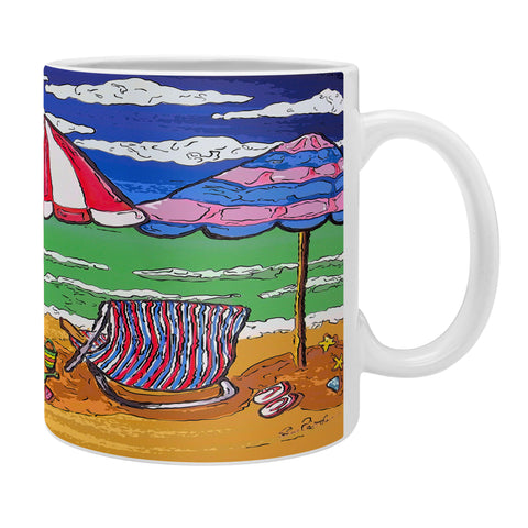 Renie Britenbucher 3 Beach Umbrellas Coffee Mug