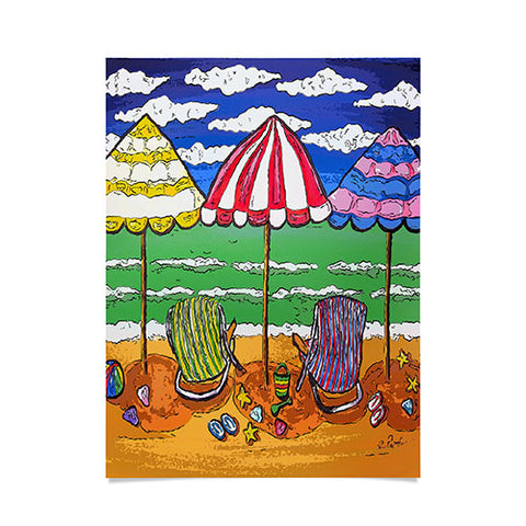 Renie Britenbucher 3 Beach Umbrellas Poster