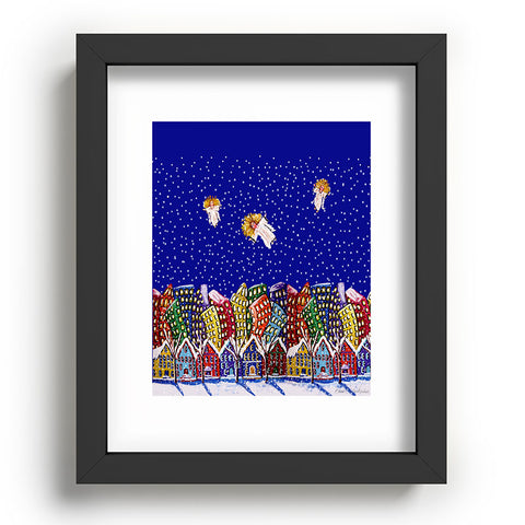 Renie Britenbucher 3 Christmas Angels Recessed Framing Rectangle