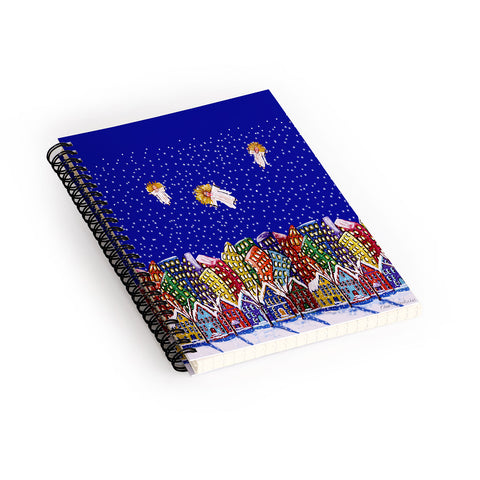 Renie Britenbucher 3 Christmas Angels Spiral Notebook