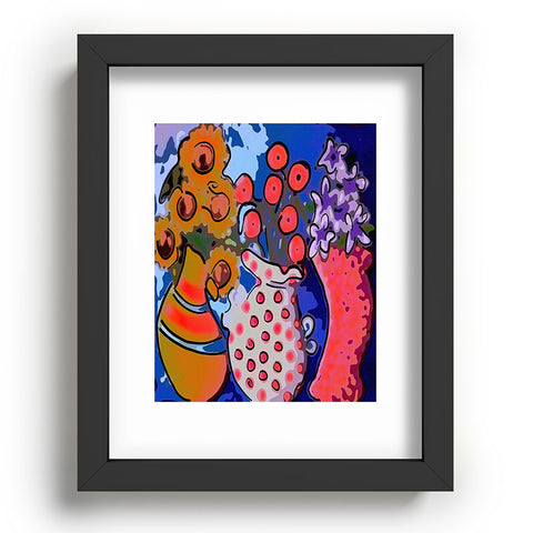 Renie Britenbucher 3 Funky Vases Recessed Framing Rectangle