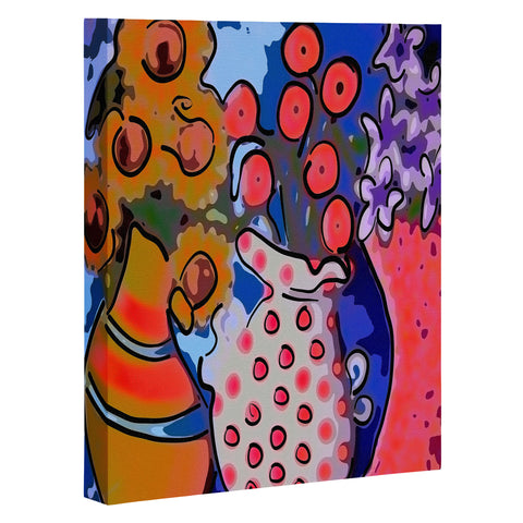 Renie Britenbucher 3 Funky Vases Art Canvas