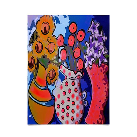 Renie Britenbucher 3 Funky Vases Poster