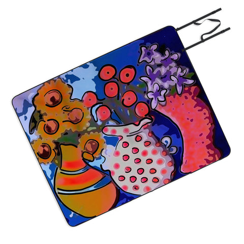 Renie Britenbucher 3 Funky Vases Picnic Blanket