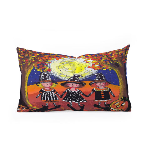 Renie Britenbucher 3 Little Witches Oblong Throw Pillow