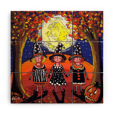 Renie Britenbucher 3 Little Witches Wood Wall Mural