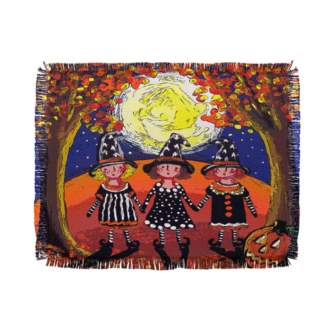 Renie Britenbucher 3 Little Witches Throw Blanket