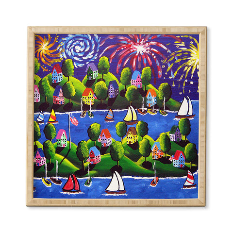 Renie Britenbucher 4th Of July Fireworks Framed Wall Art