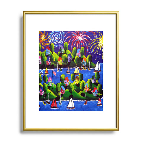 Renie Britenbucher 4th Of July Fireworks Metal Framed Art Print