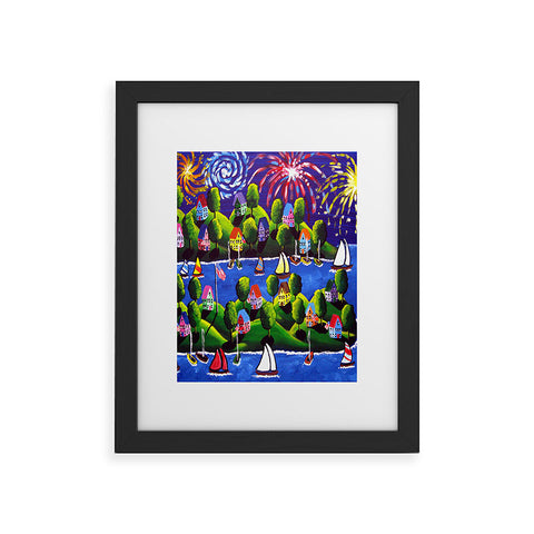 Renie Britenbucher 4th Of July Fireworks Framed Art Print
