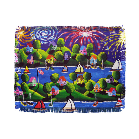 Renie Britenbucher 4th Of July Fireworks Throw Blanket