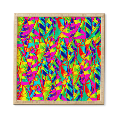 Renie Britenbucher Abstract Sailboats Neon Framed Wall Art