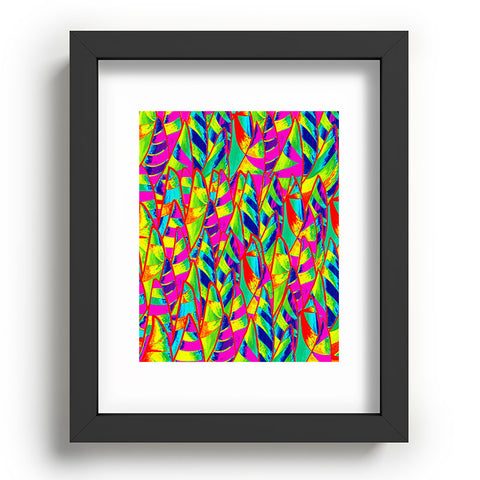 Renie Britenbucher Abstract Sailboats Neon Recessed Framing Rectangle