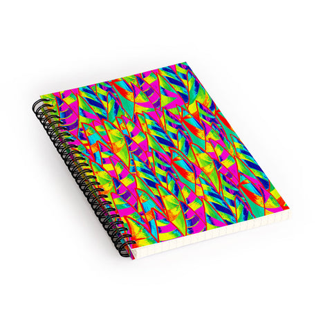 Renie Britenbucher Abstract Sailboats Neon Spiral Notebook