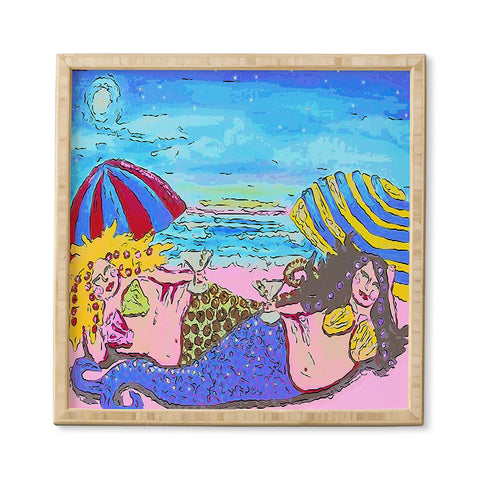Renie Britenbucher Beached Mermaids Framed Wall Art