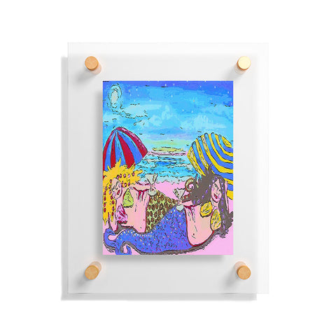 Renie Britenbucher Beached Mermaids Floating Acrylic Print
