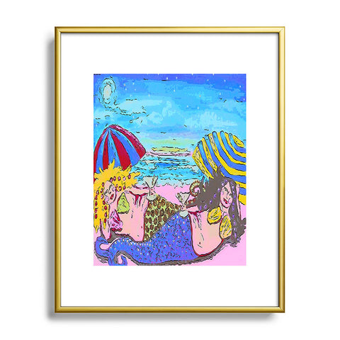 Renie Britenbucher Beached Mermaids Metal Framed Art Print
