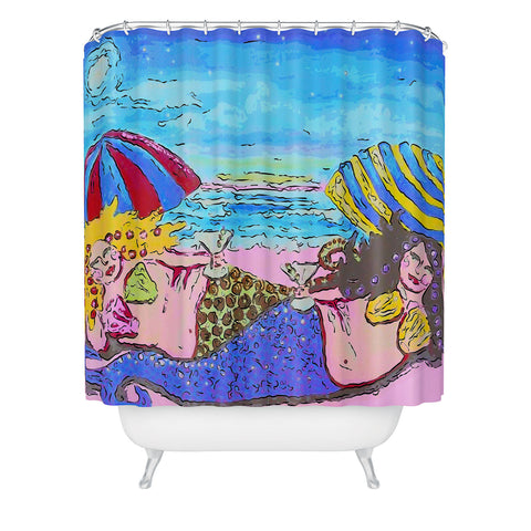 Renie Britenbucher Beached Mermaids Shower Curtain
