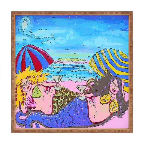 Renie Britenbucher Beached Mermaids Square Tray