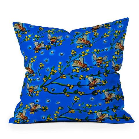Renie Britenbucher Bees 1 Throw Pillow