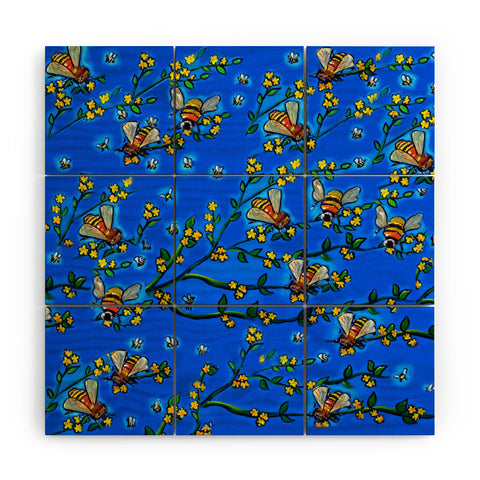 Renie Britenbucher Bees 1 Wood Wall Mural