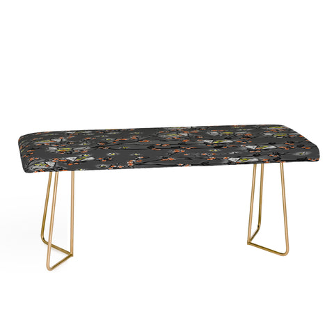 Renie Britenbucher Bees Black White Bench