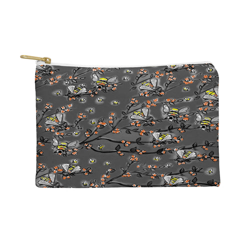 Renie Britenbucher Bees Black White Pouch