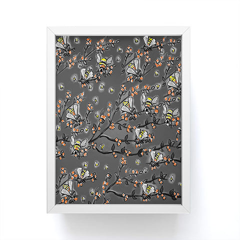 Renie Britenbucher Bees Black White Framed Mini Art Print