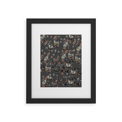 Renie Britenbucher Bees Black White Framed Art Print
