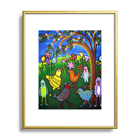 Renie Britenbucher Birdies and Blossoms Metal Framed Art Print