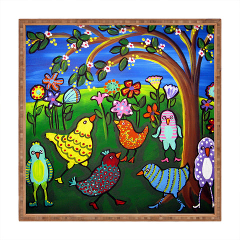 Renie Britenbucher Birdies and Blossoms Square Tray