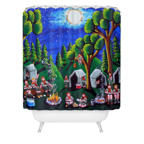 Renie Britenbucher Boy Scouts Camp Out Shower Curtain