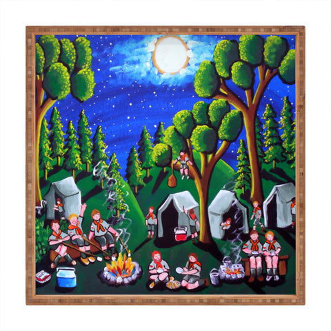 Renie Britenbucher Boy Scouts Camp Out Square Tray