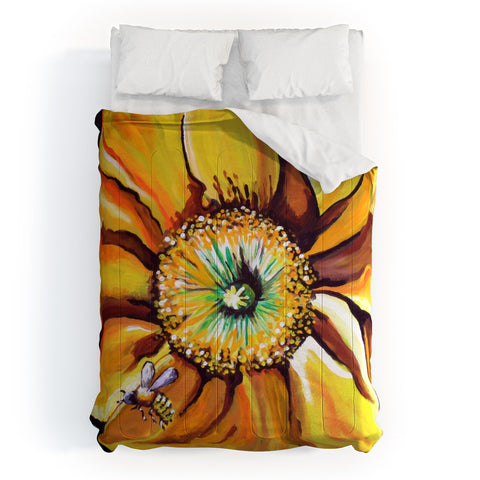 Renie Britenbucher Buzz The Yellow Flower Comforter