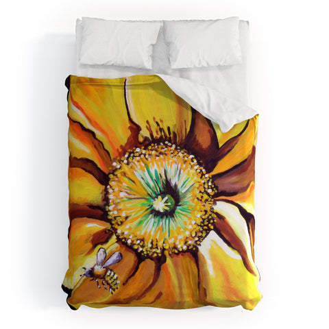 Renie Britenbucher Buzz The Yellow Flower Duvet Cover