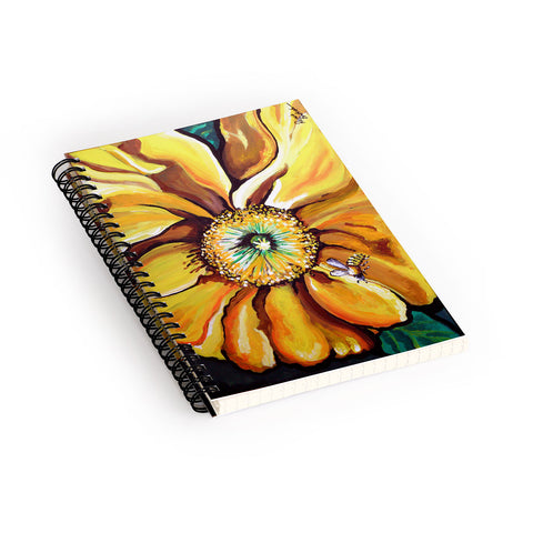 Renie Britenbucher Buzz The Yellow Flower Spiral Notebook