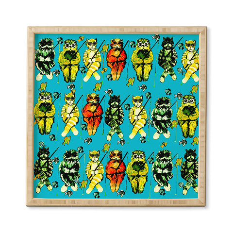 Renie Britenbucher Catfishing Turquoise Framed Wall Art