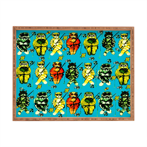 Renie Britenbucher Catfishing Turquoise Rectangular Tray